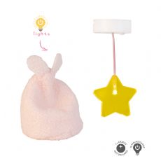 Lundby keltainen t�htikattolamppu + vaaleanpunaine